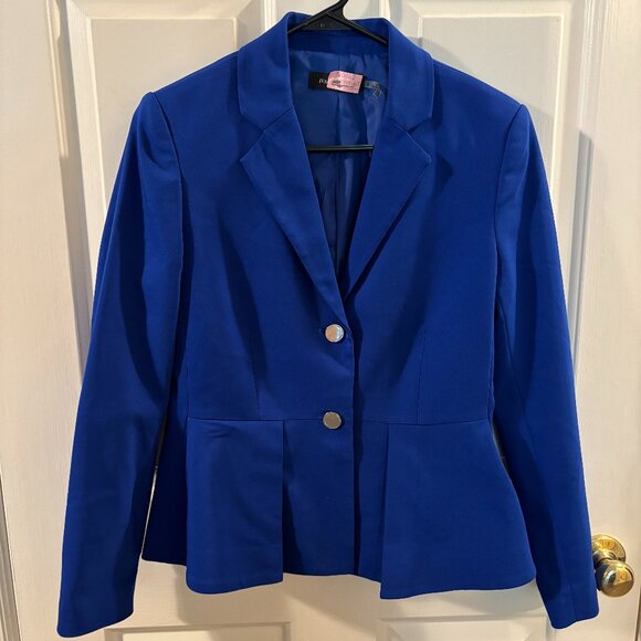 Ivanka Trump Women's Royal Blue Blazer Suit Jacket with Flared Bottom ~ Size: 4 - Picture 1 of 4